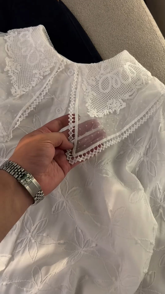 Chemise Victorienne Blanche 2